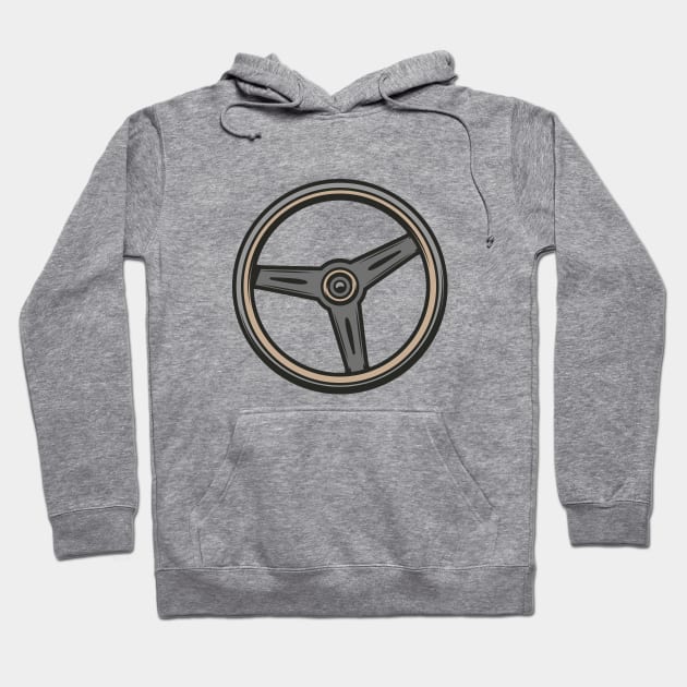 Vintage Steering Wheel Hoodie by wearapex